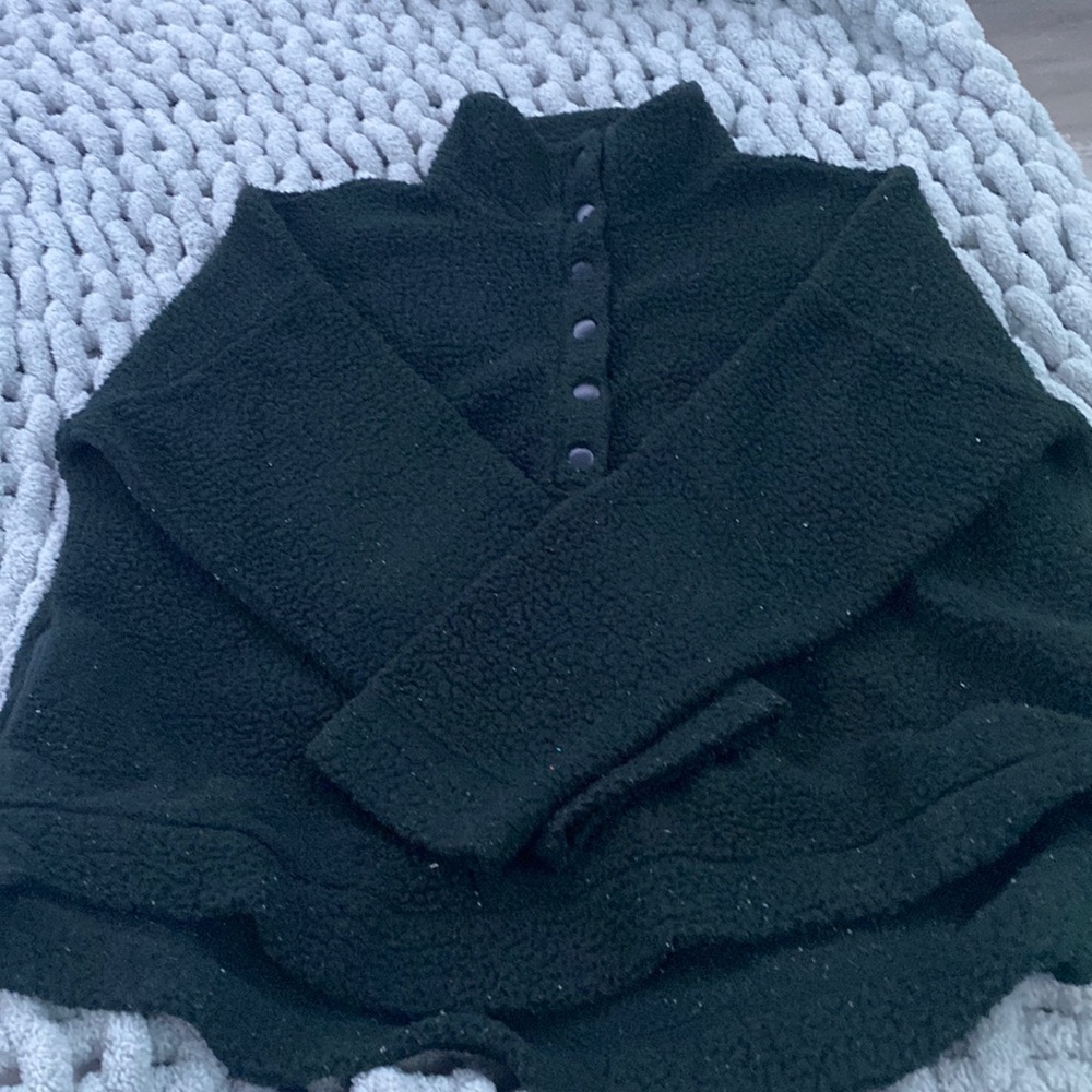 aerie fleece button up